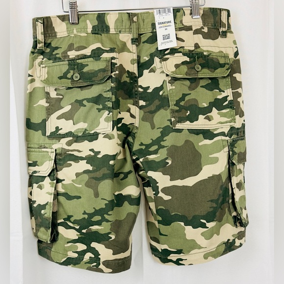 Signature by Levi Strauss & Co. Men's Cargo 10” Camo Shorts Waist 33” NWT - Picture 7 of 13